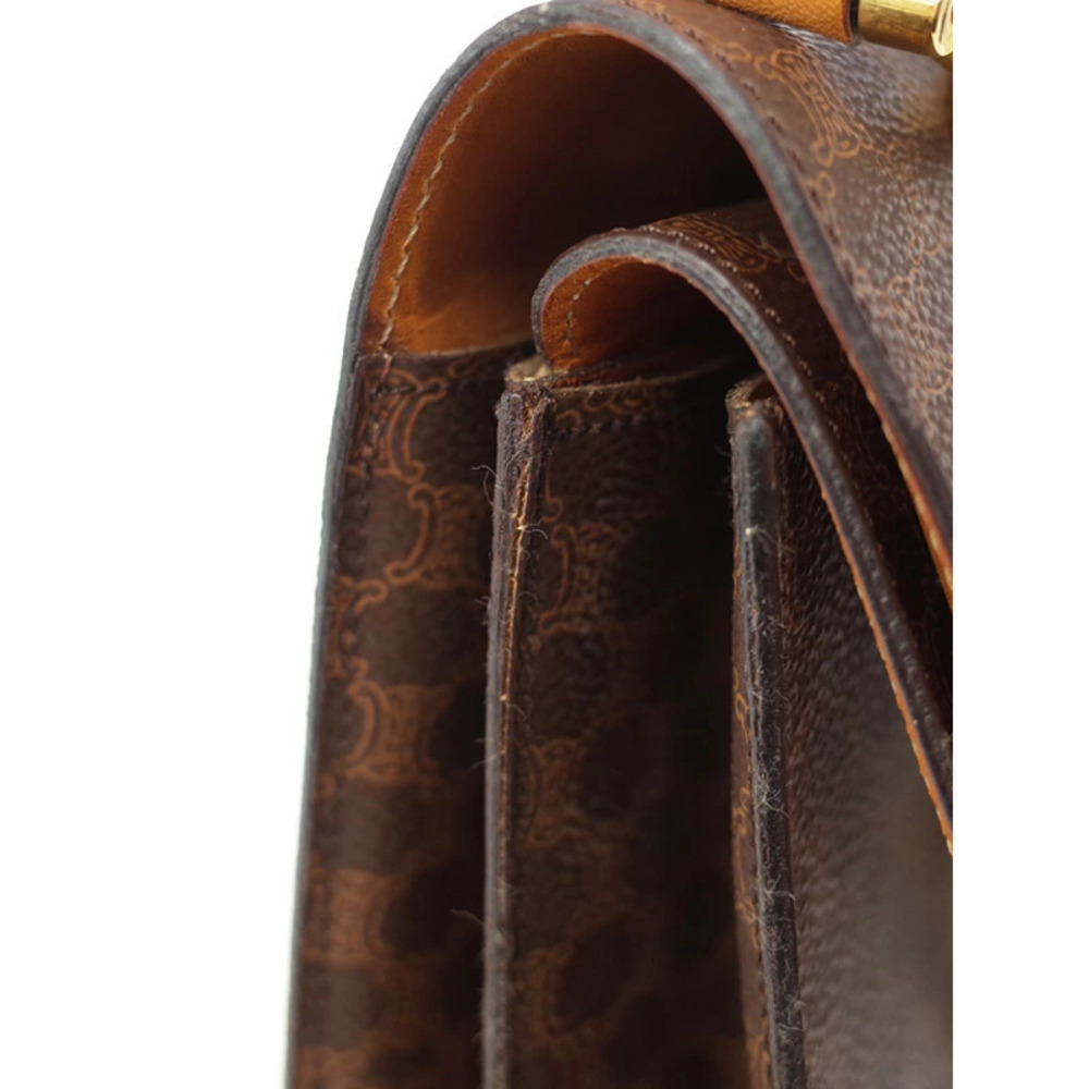CELINE Macadam canvas handbag brown canvas triomphe - Picture 7 of 9